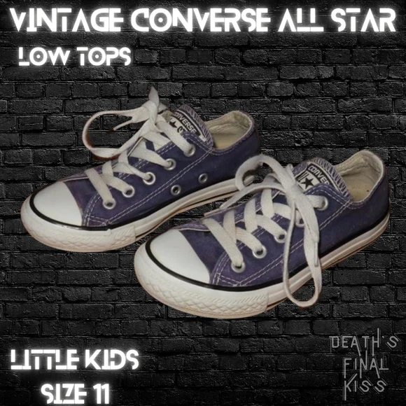 Converse All Star black mono & blue canvas low top sneakers shoes 11 - Picture 10 of 14